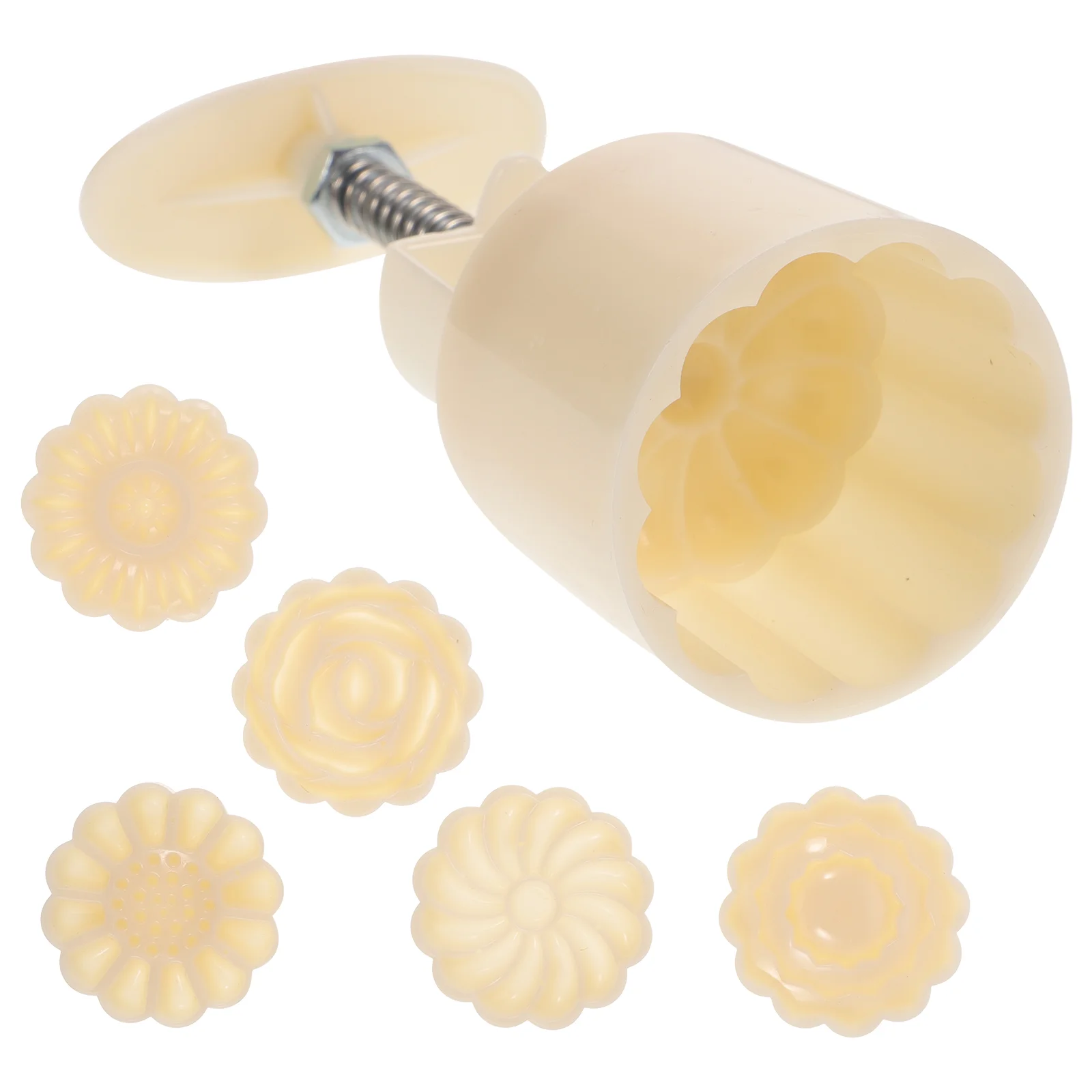 

1 Set Mooncake Mold Press Mold with Cookie Stamps Round Flower Decoration Tools for Moon Cake DIY Cookie Stamps Pastry Biscuit