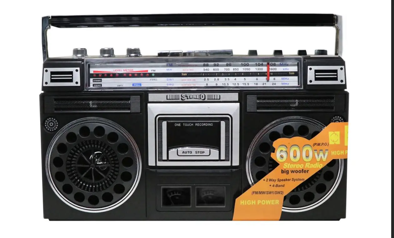Lecteur Cassette Double Fonction - Radio FM/SW/WM + Lecture MP3/USB/TF - Enregistrement Une Touche - Alimentation AC/DC