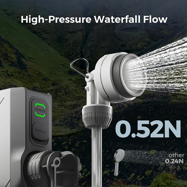 Flextial Portable Electric Shower Pump IPX7 Waterproof