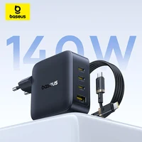 【New Sale】Baseus 140W GaN Charger PD Charger USB C Charger Fast Charge For Macbook Tablet Phone Charger For iPhone 17 16 15 14