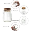 Decorative Glass Bottle with Cork Stopper 100ml Clear Glass Bottle with Cork Stoppers Pudding Jars 3.4oz Mini Yogurt Mason Jar 5