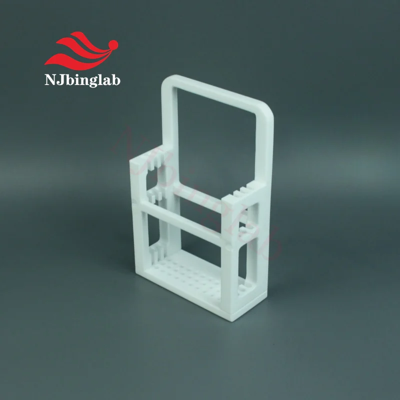 NJbinglab PTFE 5-inch Photolithography Mask Cleaning Basket for Wafer Process Semiconductor Manufacturing
