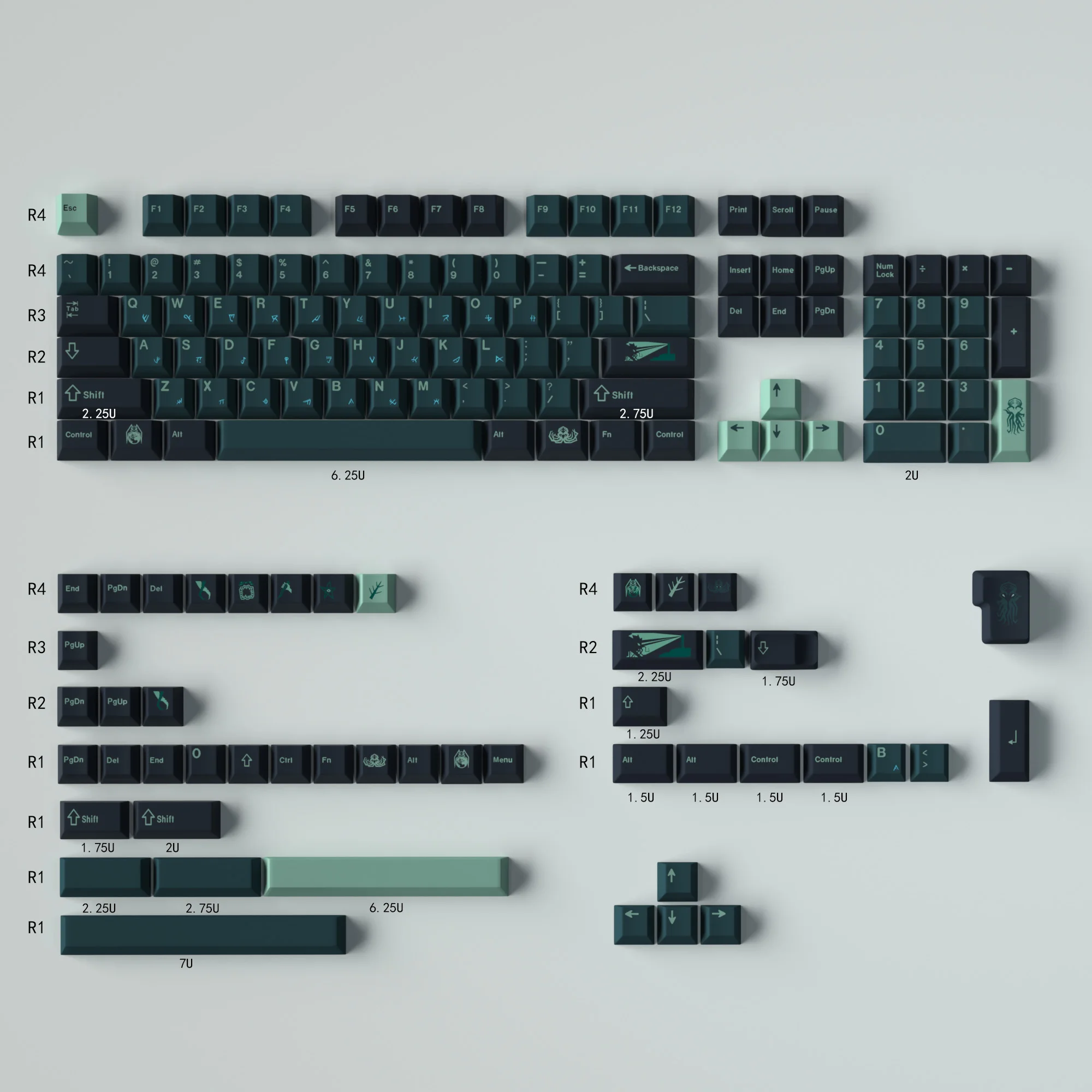 Personalizado, DYE-SUB Keycap, Perfil Cherry, Keycaps Inglês para MX Switch