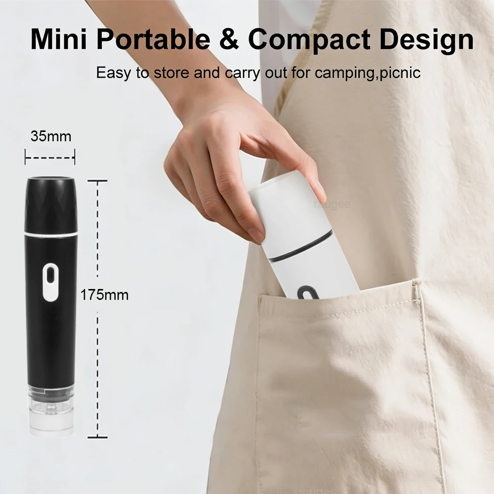 Air Vacuum Sealer Pump Automatic Food Sealing Pump USB Rechargeable Sealer Pump For Food Handheld Dry/wet Food Sealer Pump 6