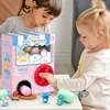 Child Cartoon Twisted Egg Machine Doll Clip-doll Machine Mini Doll Catching Machine DIY Odd Egg Blind Box Toy Christmas Gift 1