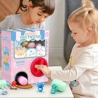 Child Cartoon Twisted Egg Machine Doll Clip-doll Machine Mini Doll Catching Machine DIY Odd Egg Blind Box Toy Christmas Gift 1