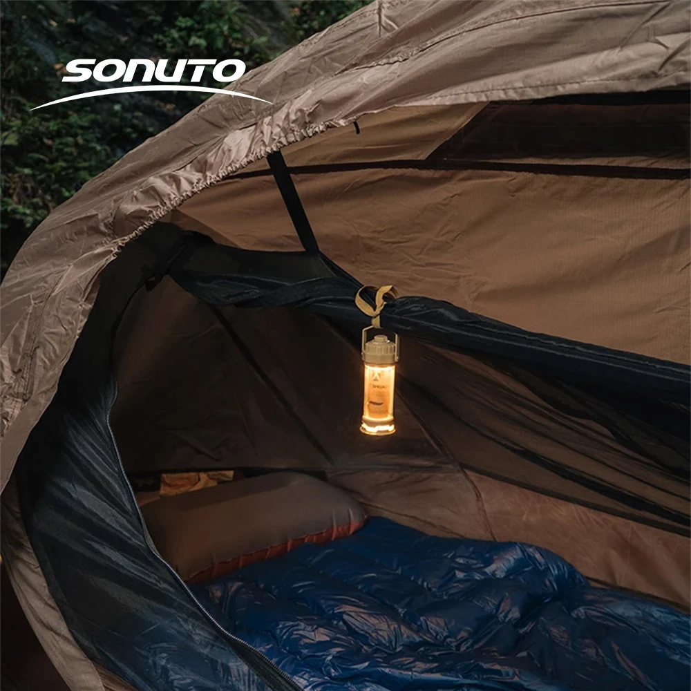 Camping Tent Sonuto-Camping Tent For Single Person Lightweight Nylon Tent Tactical Shelter With Mosquito Net Anti-Mosquito Waterproof Field