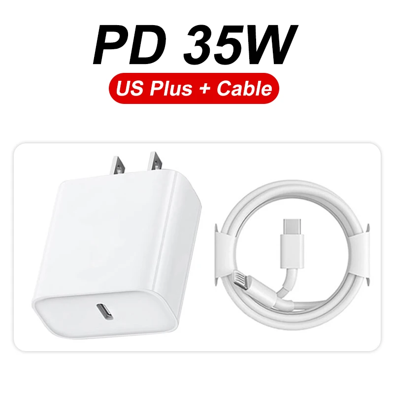 Apple Original 35W USB-C Fast Charger with Quick Charging Cable