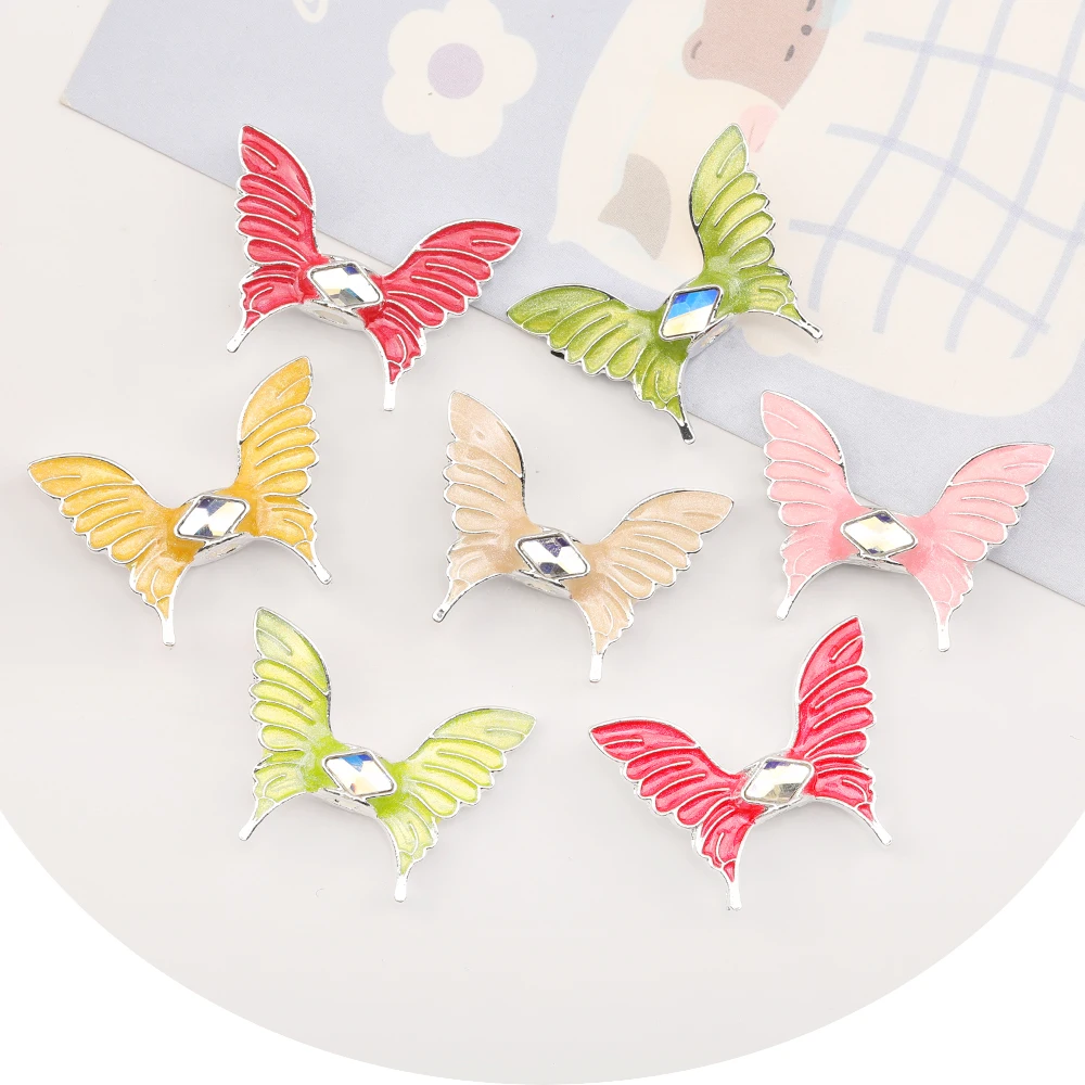 Cordial Design 100Pcs 29*35MM Jewelry Findings & Components/Alloy/Butterfly Shape/Oil Drop Effect/Hand Made/DIY Jewelry Making - cordial