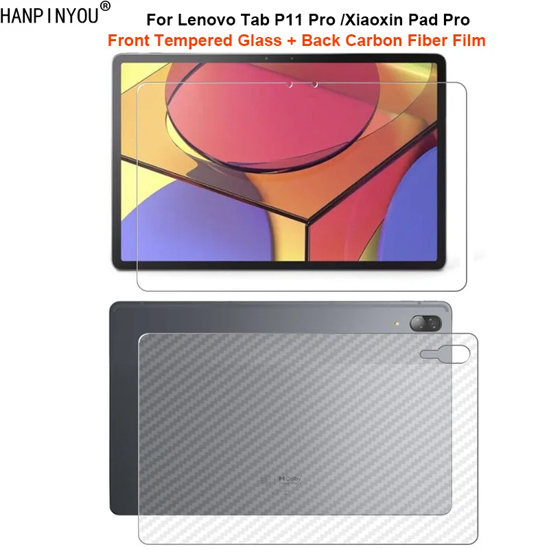 Для Lenovo Tab P11 Pro J706F / Xiaoxin Pad 1 комплект = мягкая задняя пленка из углеродного волокна