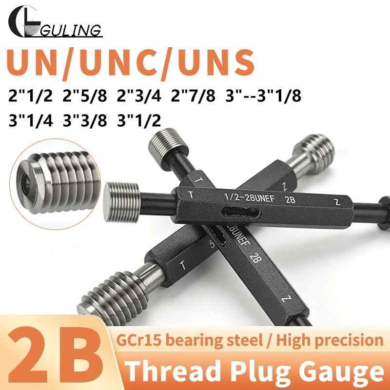 1PCS 2B 2''1/2 2''5/8 2''3/4 2''7/8 3''-- 3''1/8 3''1/4 3''3/8 3''1/2 UN/UNC/UNS 미국 표준 미세 나사 플러그 게이지