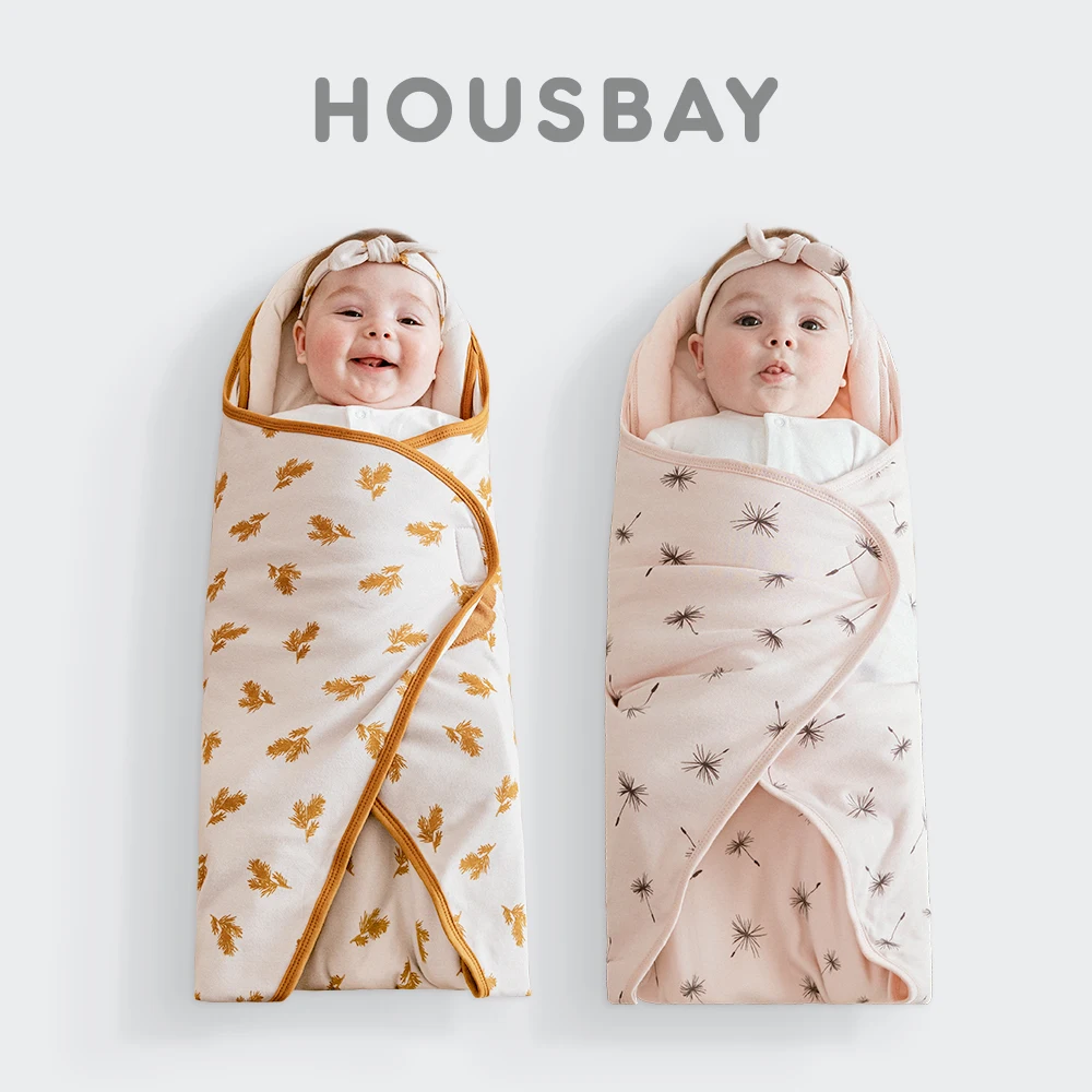 0-3 Months Newborn Baby Swaddle Wrap Baby Cocoon Head Protective Cotton Sweating Breathable Newborn Receiving Blankets Swaddle Blanket Cotton Swaddle