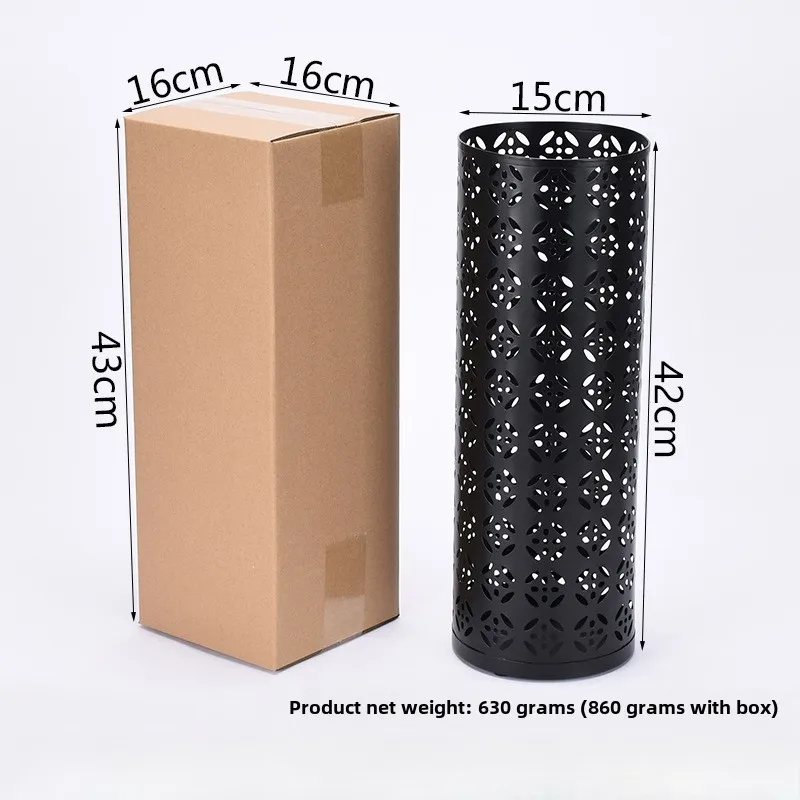 Metal Umbrella Holder Round for Home Hotel Umbrella Storage Organizer Drying Flower Vase Decor Multifunctional Metal Bucket