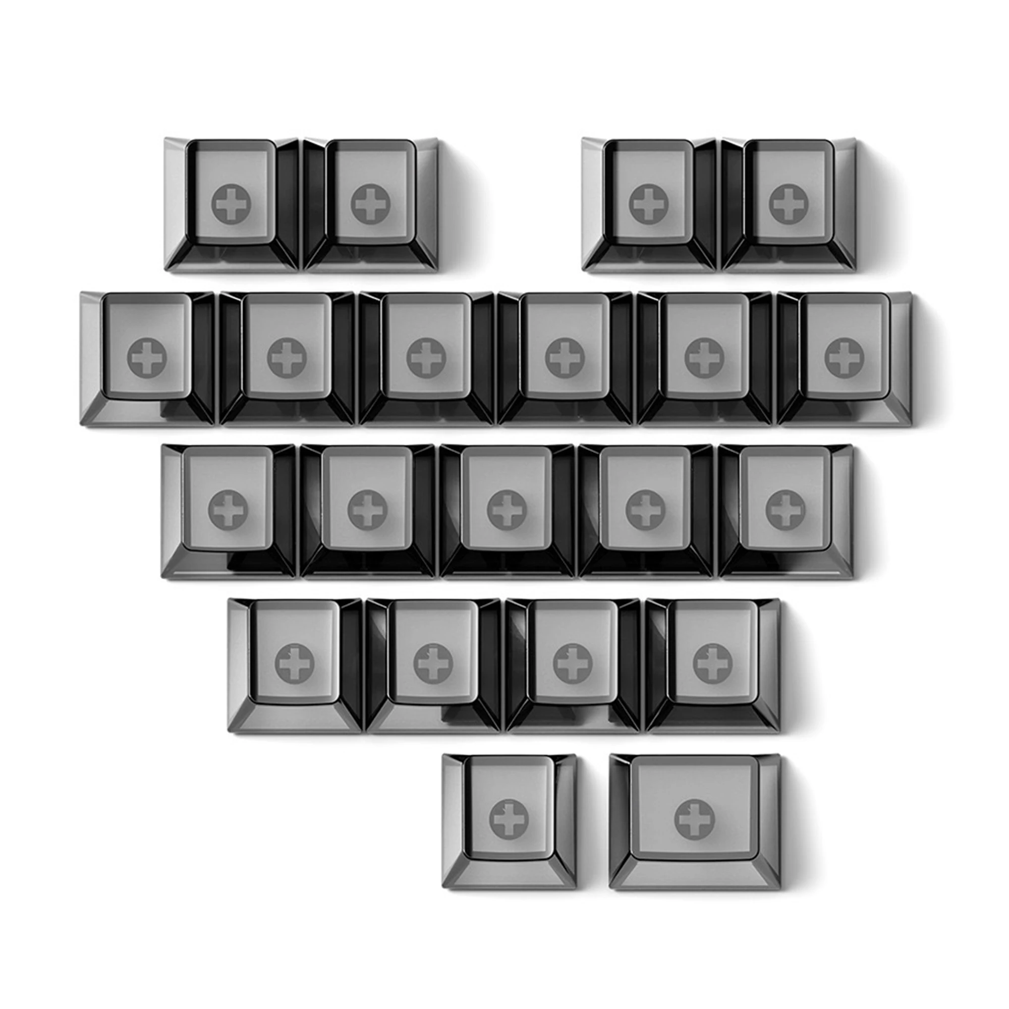 21키 투명 PC 블랭크 체리 프로파일 블랙 화이트 옐로우 핑크 블루 오렌지 레드 키캡 (MX 키보드 DIY용)