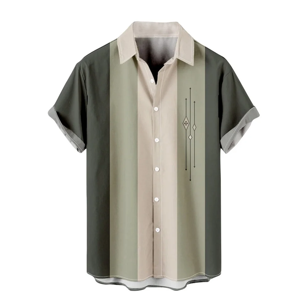 Herren hemd Sommer Casual Fashion Kurzarmhemd für Herren lose atmungsaktive Hawaii hemd Mann lässig Herren bekleidung Top
