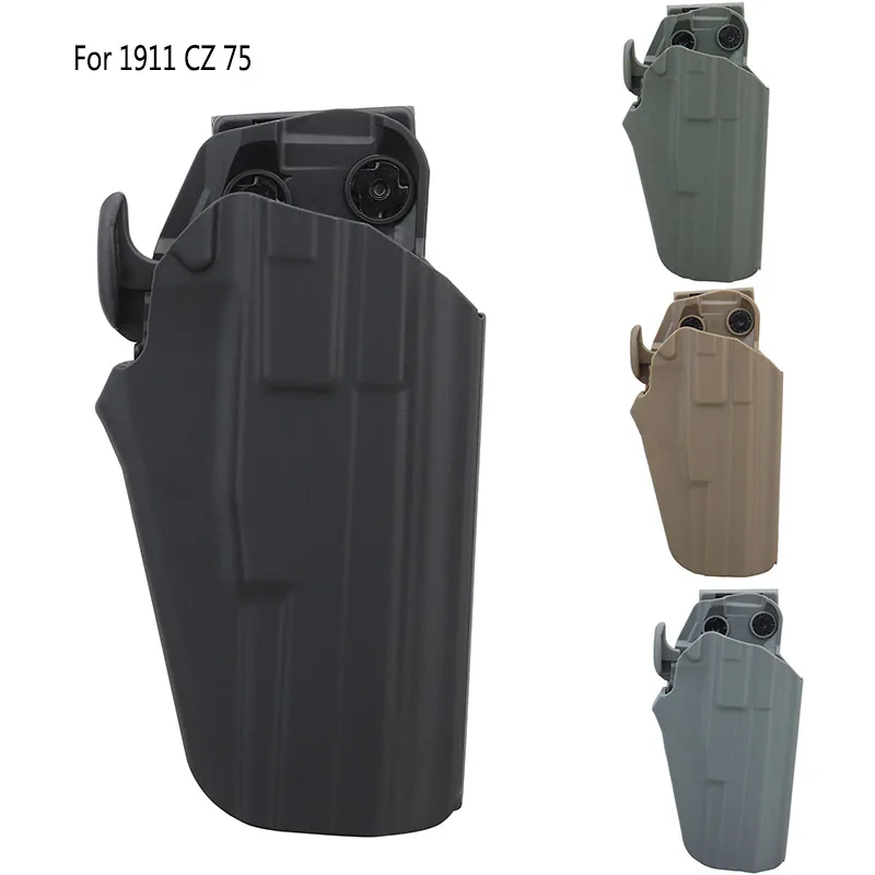 

Tactical Gun Holster for Glock 17L,34,35,40,41 Colt 1911 CZ75 S&W AMT 1911's Right Hand Pistol Case Belt Clip Case Hunting Gear