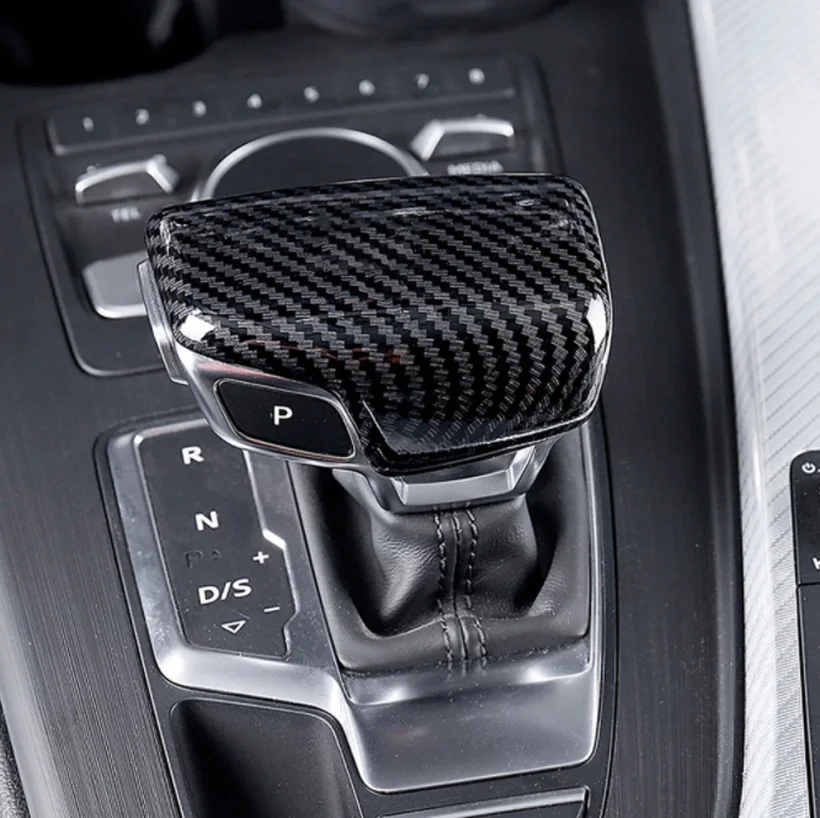 

Car Console Gear Shift Handle Head Frame Cover Sticker Carbon Fiber Texture Decor For Audi A4L A5 A6L Q7 Q5L Auto Accessories