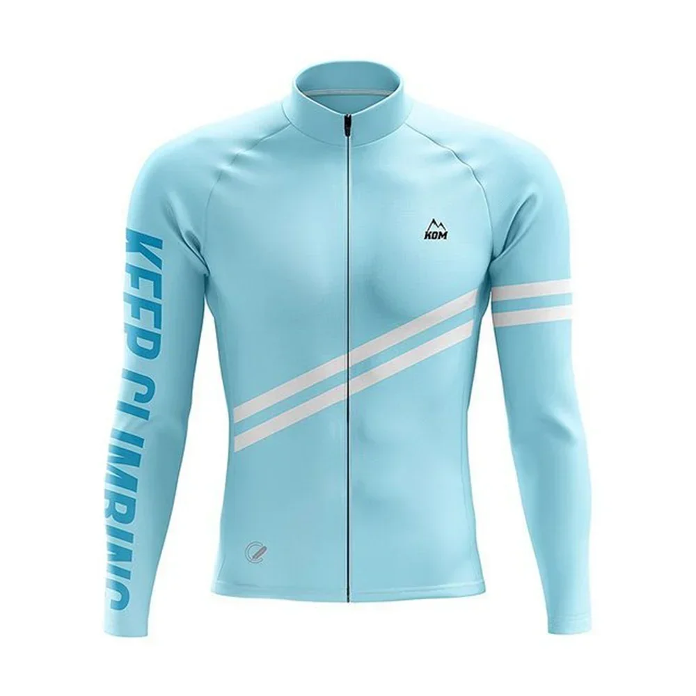 Kom Cycling Sportswear Men's Long Sleeve Winter Thermal Fleece Warm Bike Clothing Ciclismo Jaqueta Corta Vento Bike Team Jackets