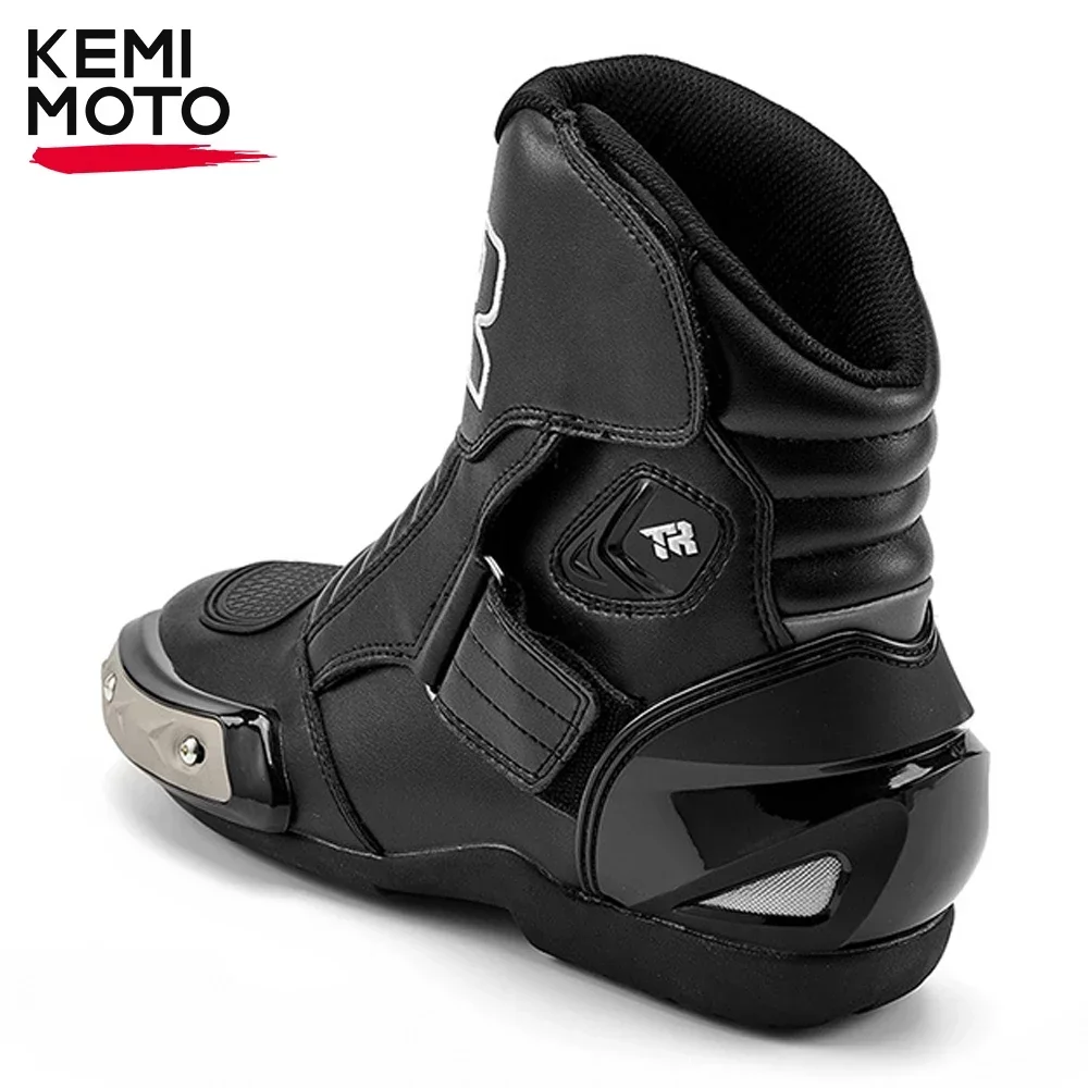 Motorcycle Boots Men Ankle Riding Original Black Shoes Touring Leather Safety Motorbike Motocross for Outdoor Racing Equipment motorcycle shoes motorcycle boots