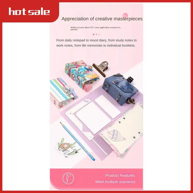 5-In-1 Book Cover Guide Stainless Steel Metal Bookbinding Cover Tool For Scribe Marking Album Notebook Gauge Ruler Easy To Use