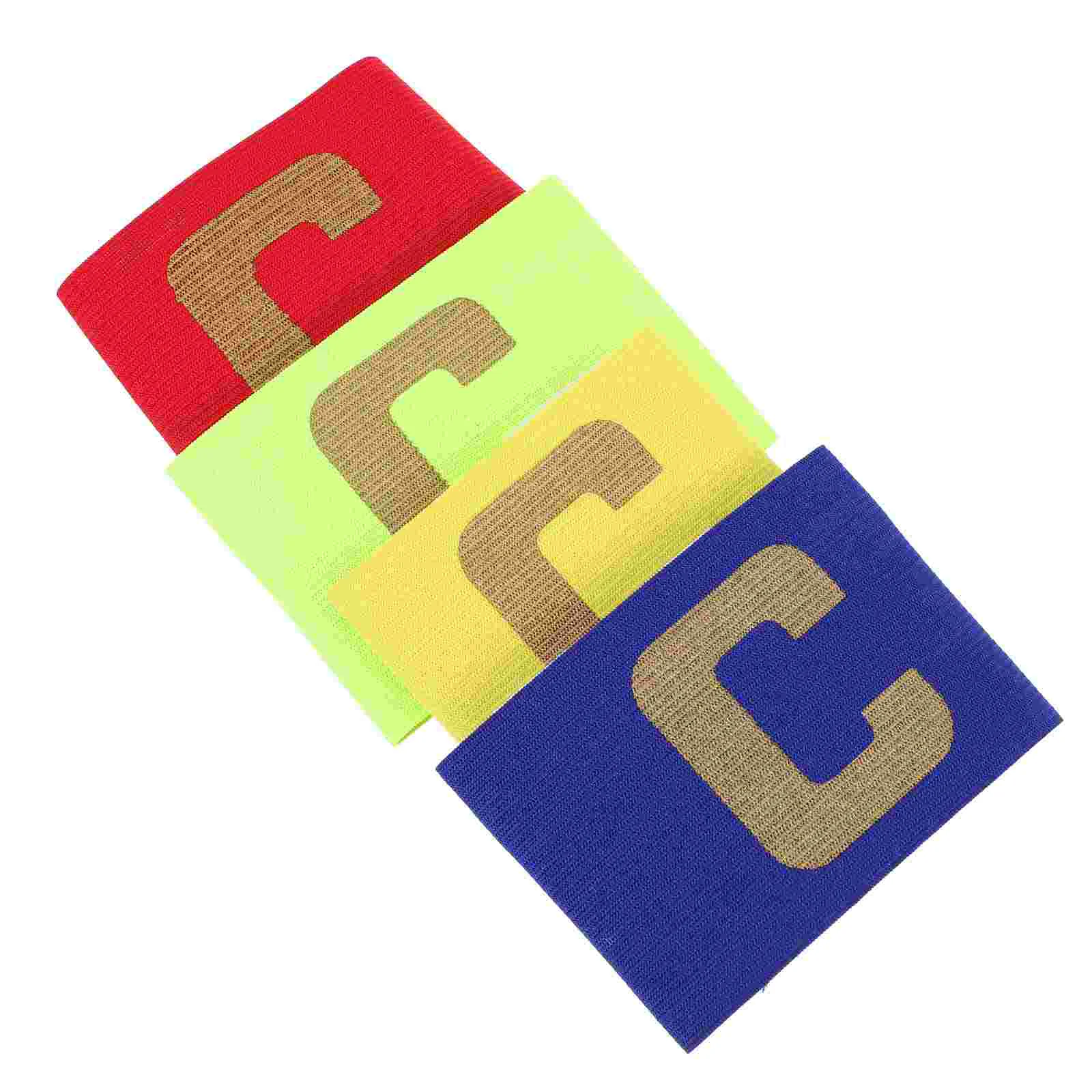 

4 Pcs Long Sleeve Captain Armband Child Athletic Wrist Tape Rugby Nylon Soccer Sports Captain's Sign