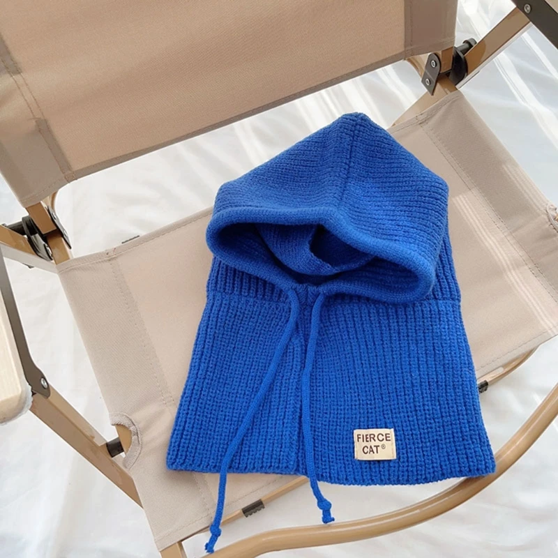 Stylish Hooded Hat Neck Warmer for Children Scarf Hat for Outdoor Activities School and Travel Windproof