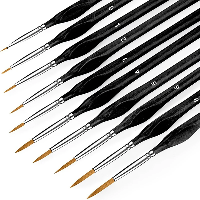 

Brushes For Fine Details, Mini Brush Set For Arts, Crafts, Acrylic, Watercolor, Oil Painting Durable Easy Install