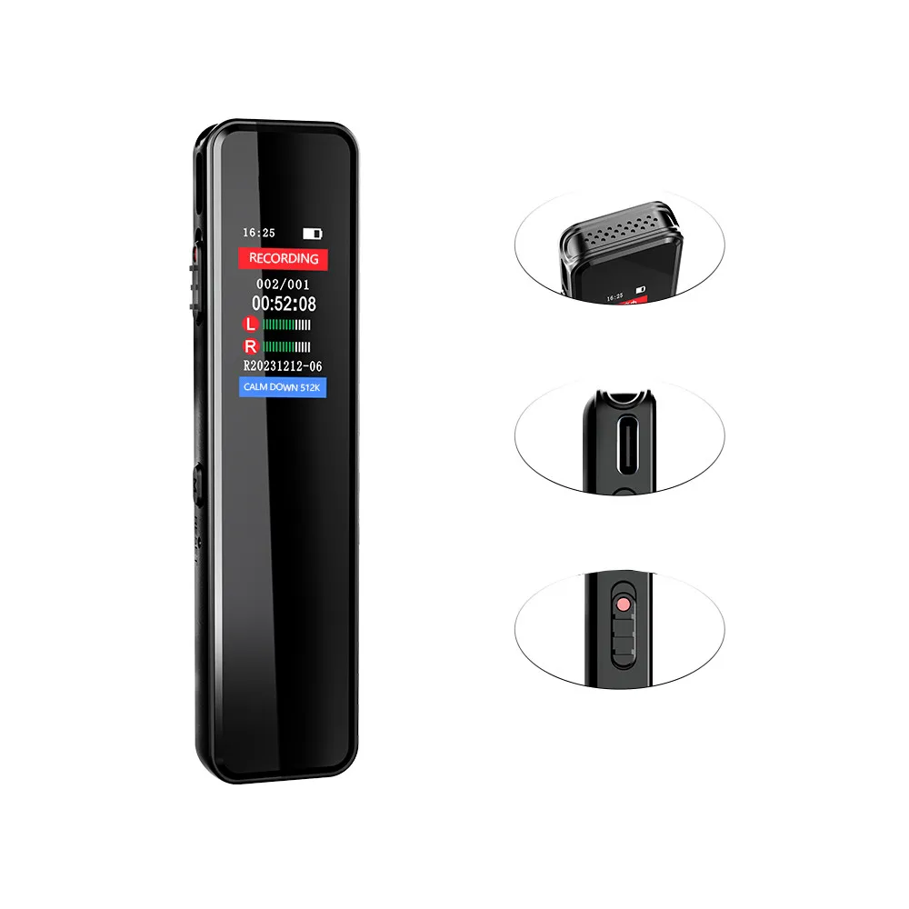 V70 Voice Recorder Activated Easy Operation Recorder Segmented Timed Recording Audio Recording Password Protect