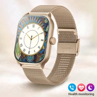 New Women Smartwatch Full Touch Screen Bluetooth Call Heart Rate Blood Pressure Monitor Sports Smartwatch Woman For IOS Android