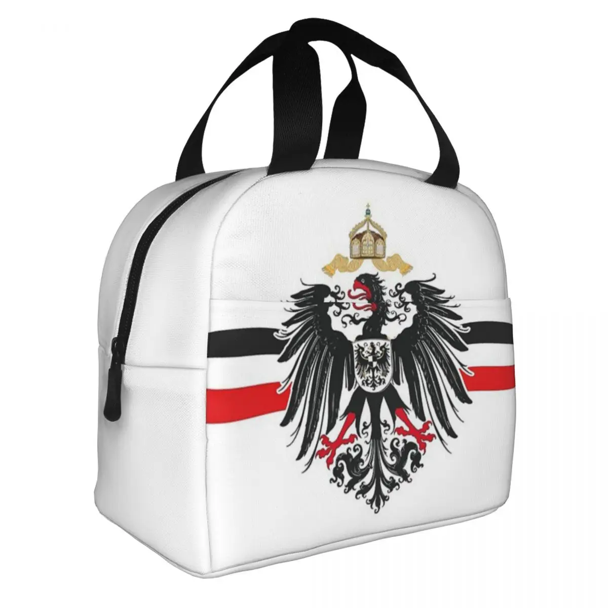 

German Empire Flag Imperial Eagle Insulated Lunch Bag High Capacity Germany Reusable Cooler Bag Lunch Box Tote Office Outdoor