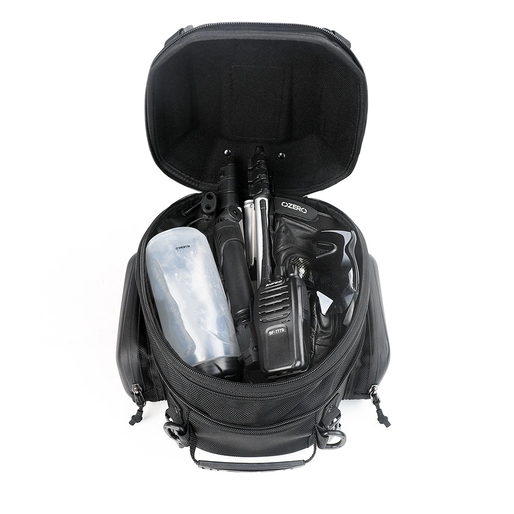 ラインストーンowalk-オートバイのリアシートバッグ,防水ラゲッジパック,多機能バンパー,10l/20l/30l バッグ タンク ツーリングオートバイバック バイク用バンパーバッグ