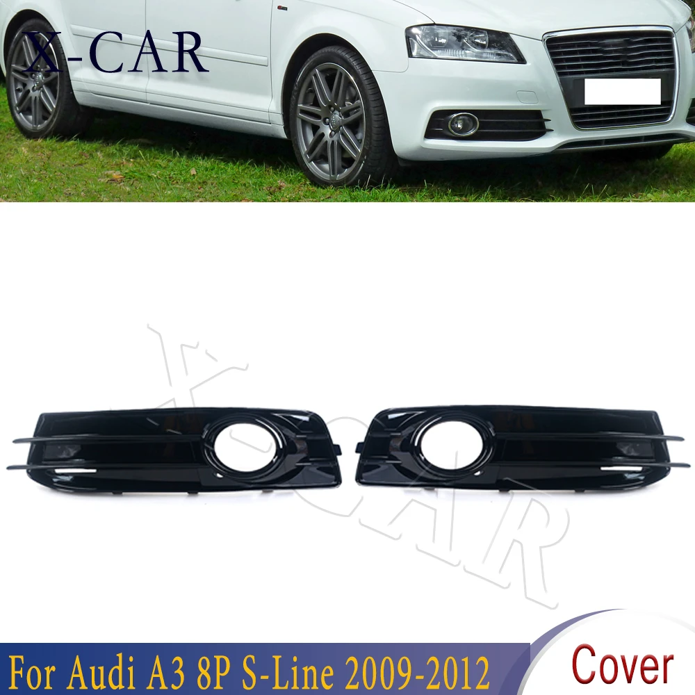 X-car Car Front Bumper Fog Light Grill 1 Pair Honeycomb Mesh Cover For Audi  A3 8p S-lines 2009-2011 Fog Lamp Cover Frame Hoods - Lamp Hoods - AliExpress