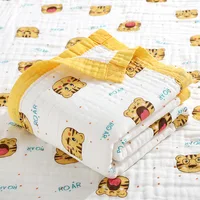 Children's Bath Towel Cotton Blanket Multi-color Antibacterial High-density 6-layer Gauze Blanket Spring and Autumn 1