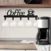 Coffee Mug Holder Wall Mounted, Metal Coffee Mug Rack for Wall, Coffee Cup Rack wall hooks，coat hooks，coat hanger 1