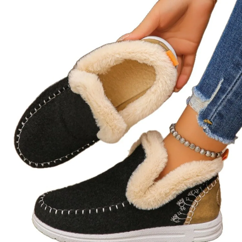 Winter Cotton shoes  Plus Velvet Thickened Cotton Shoes for Women's Boots Cold-proof and Warm Snow Boots Fashionable Short Boots