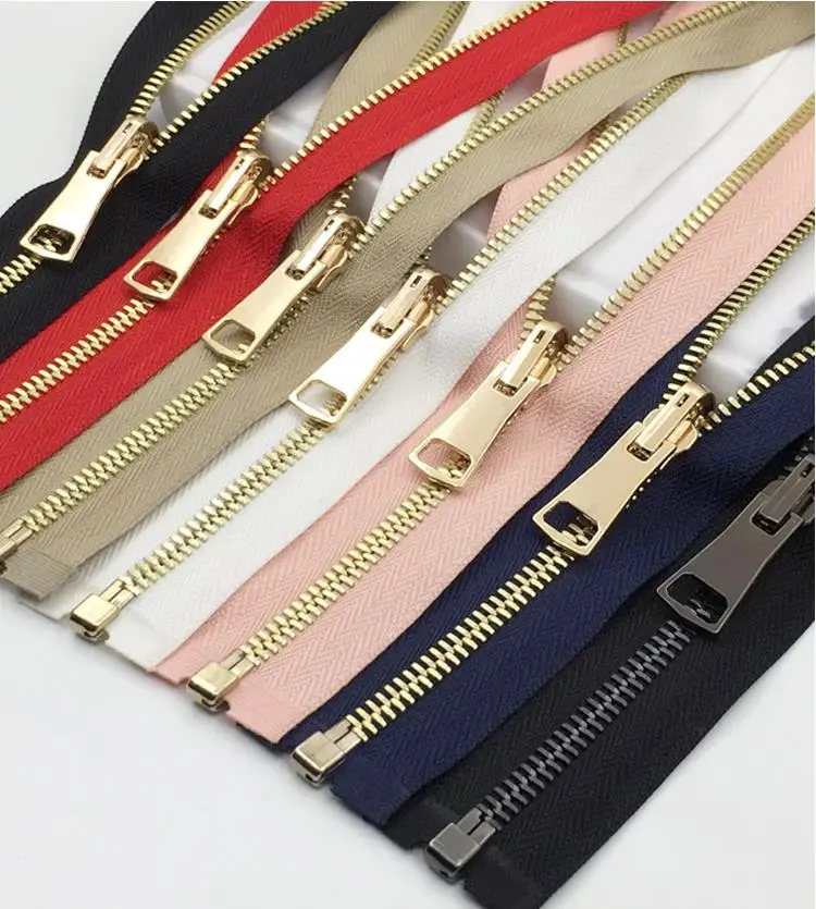 Description Picture 6 of item60/70/80CM Metal Copper Zipper Double-sided Rotating Slider Pull Zipper Slider Zipper Head DIY Garment Coat Accessories D729N