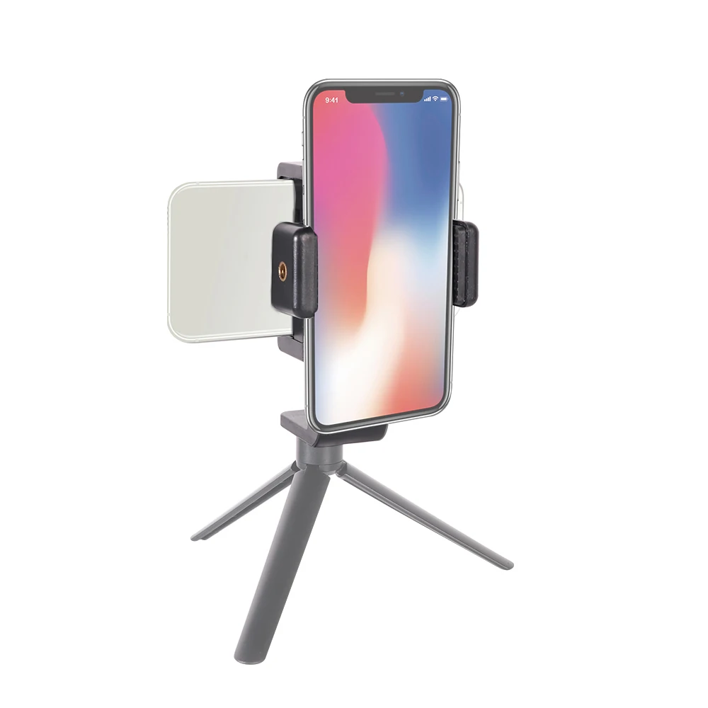 360 Degree Mobile Phone Clip Compatible With All 1/4 Screw Cellphone Holder Tripod Mount Desk Bracket Adapter
