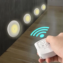 

COB Wall Touch Lamp With Remote Control Smart Furniture Wireless Closet Lights For Kitchen Battery Powered Lamps Wardrobe Light
