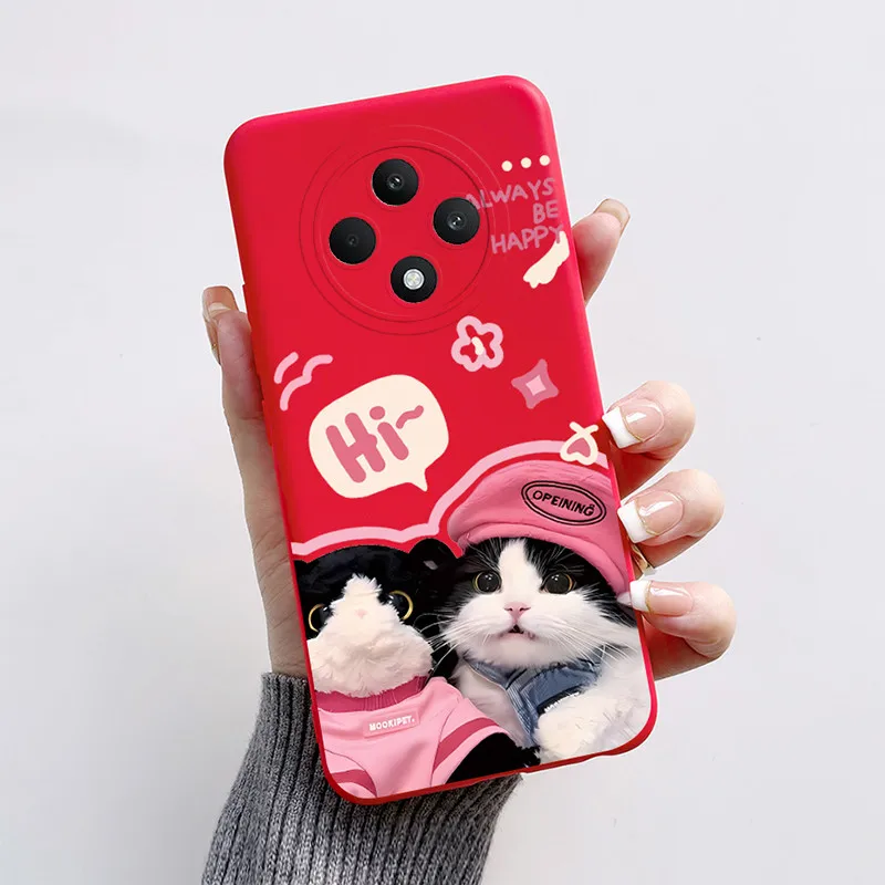 Cute Cat Cartoon Soft Silicone Bumper Protective Phone Case