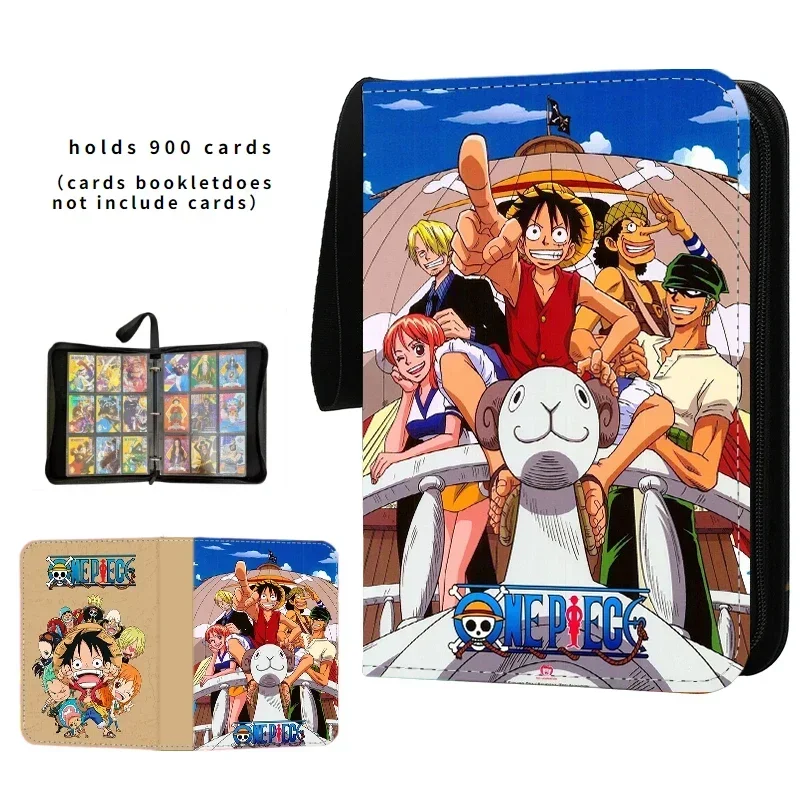 Anime One Piece Luffy Zoro Card Book Pu Super Large Capacity Card Binder Display Game Collection Kids Toy Gift 40-900pcs