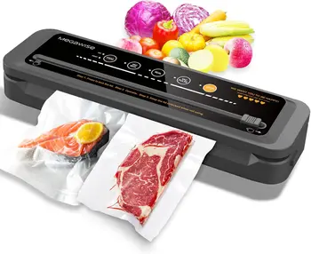 Vacuum Sealer Machine | 80kPa Suction Power| Bags and Cutter Included | Compact One-Touch Automatic 1