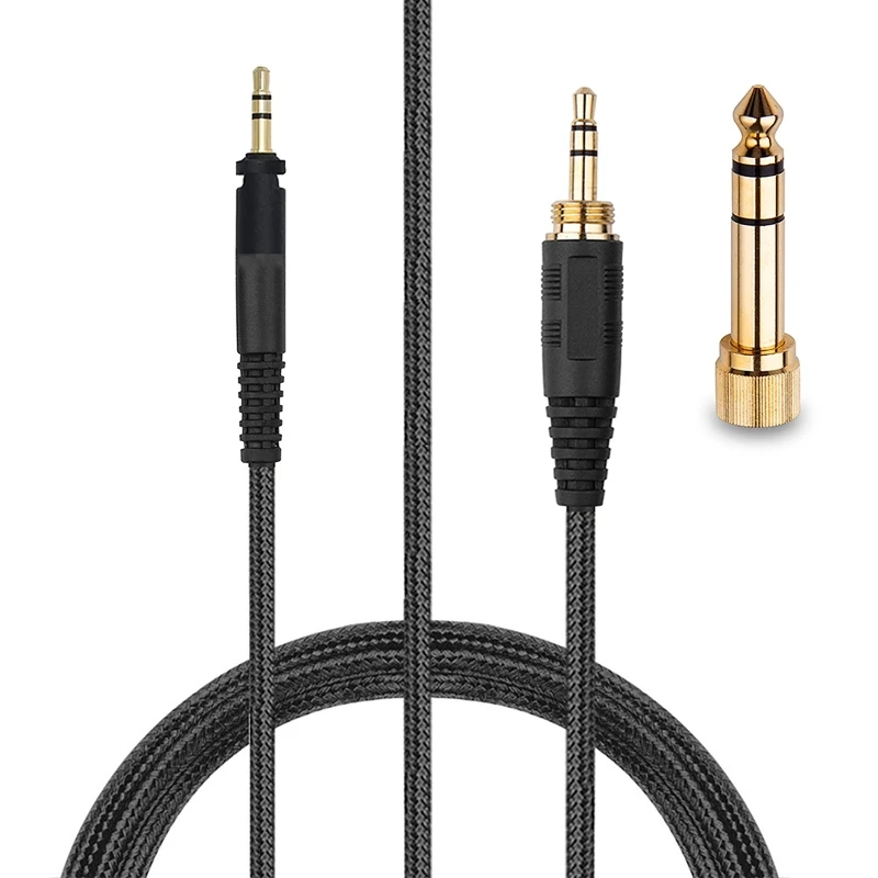 

6.35mm Replacement Nylon Braided Audio Cable Extension Cord for shure SRH440 SRH840 SRH940 SRH750DJ SRH 840 940 440 Headphones