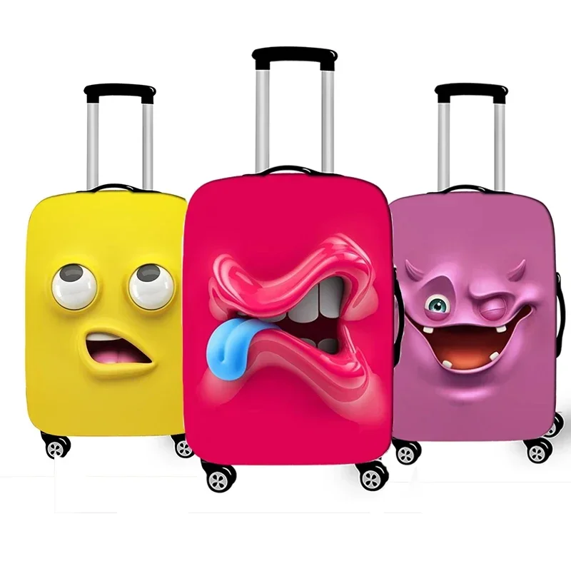 

Funny Expression Luggage Cover Travel Elastic Dust Cover Protective Cover 18-32 Inches Luggage Case Suitcase Cover