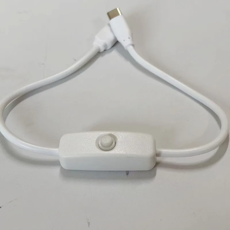 온/오프 스위치 버튼이 있는 USB C 케이블, C형 남성-여성 커넥터, C형 스위치 와이어 코드