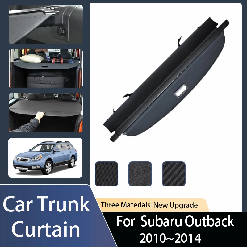 

For Subaru Outback MK4 2010 2011~2014 Car Rear Trunk Curtain Covers Security Luggage Rack Partition Shelter Set Auto Accessories