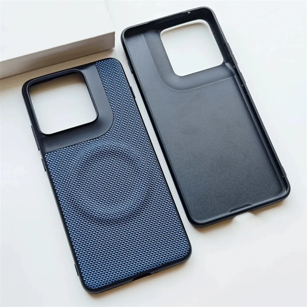 Premium Nylon Woven Leather Magnetic Case with MagSafe Protection Cover