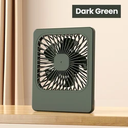 Portable Ultra - Quiet Mini USB Rechargeable Desk Fan for Home, Office, and Dormitory Use (Green2)