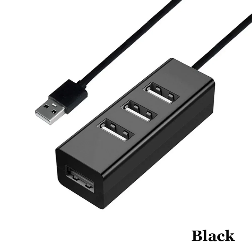 High-Speed 4-Port USB Hub Splitter with Power Adapter