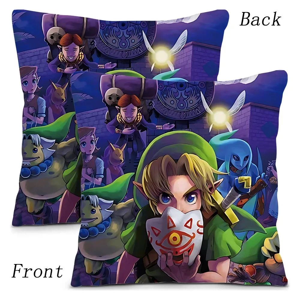 Hot Games Zeldas Legends Pillow Covers Cartoon Sofa Decorative Home Double-sided Printing Short Plush Cute Cushion Cover