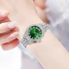 4pcs Men's Casual Quartz Watch Alloy Strap With Date Silver And Alloy Rhinestone Cuban Chain Bracelet Necklace And Alloy Cross P 4